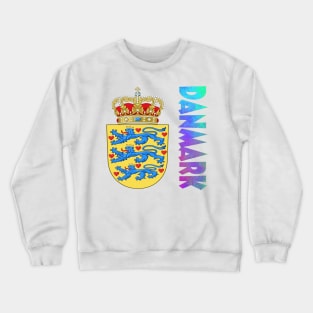 Danmark (Denmark) Coat of Arms Design Crewneck Sweatshirt